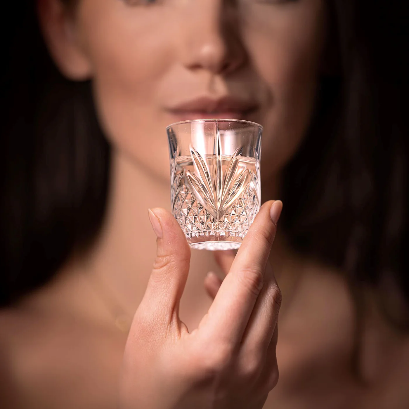 ARCOROC BROADWAY CUT CRYSTAL SHOT GLASSES 50ML - SET OF 6